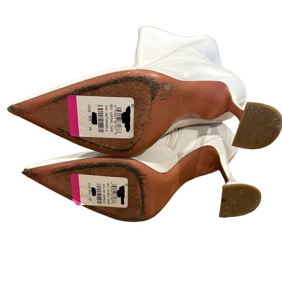 Revolve AMINA MUADDI Fiona Rain white leather boots, size 39 - Picture 11 of 16